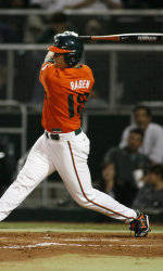 Raben Homers Twice to Lead No. 12 Miami to 8-1 Win over Rams