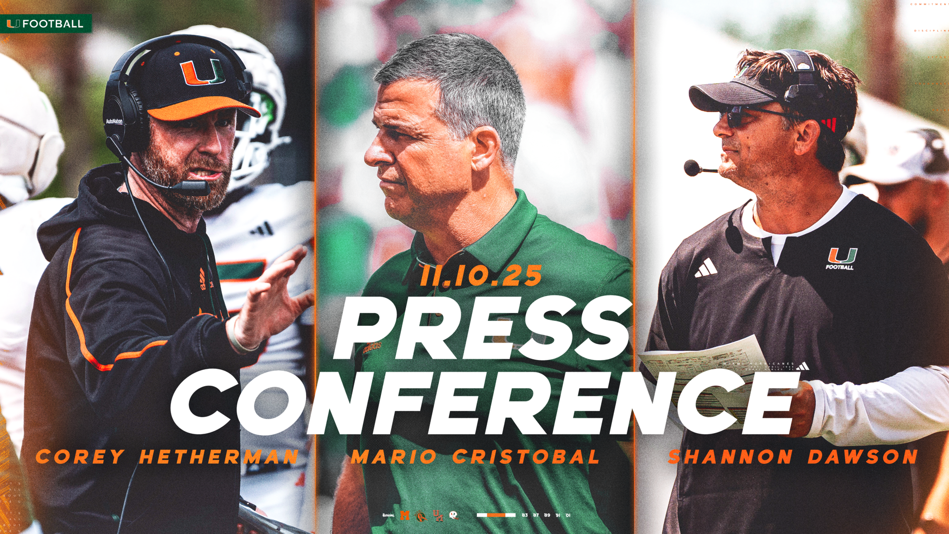 Miami Hurricanes Football Weekly Media Availability | 3:00 PM | 11.10.25