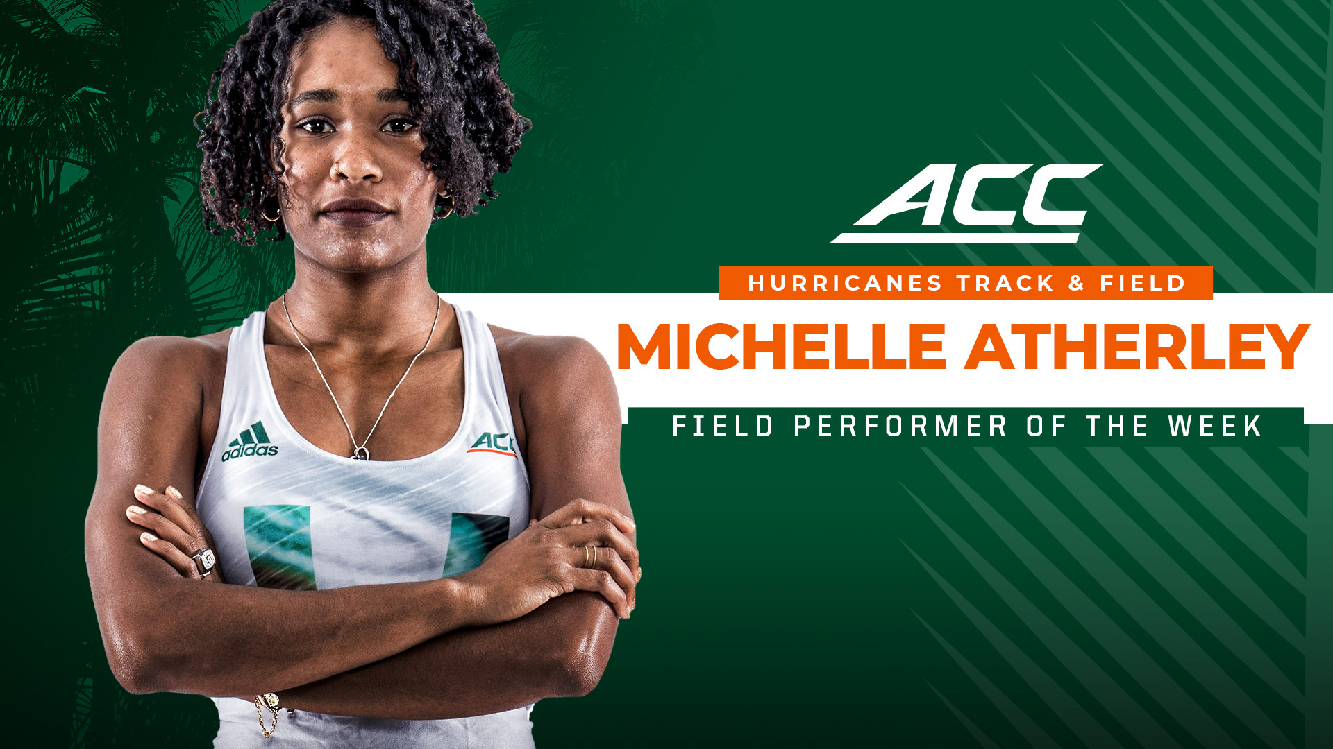 Atherley Wins ACC Field Performer of the Week