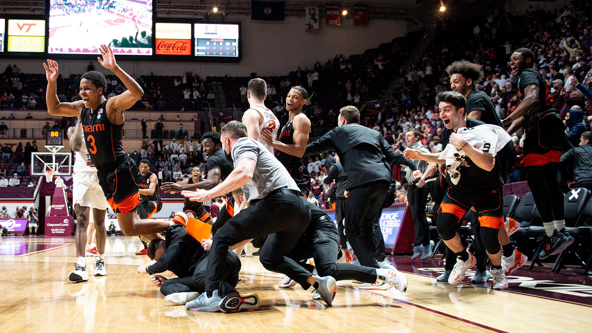 Miami Knocks off Virginia Tech, 78-75 at the Buzzer