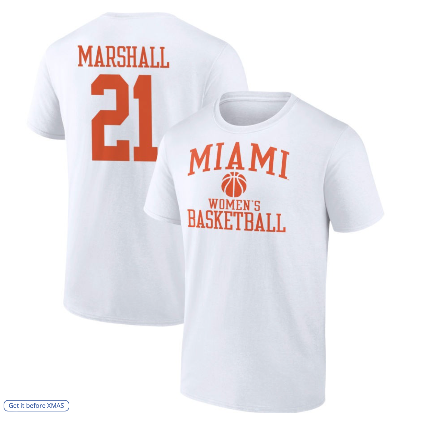 Women's Fanatics Branded White Miami Hurricanes Men's Basketball T-Shirt