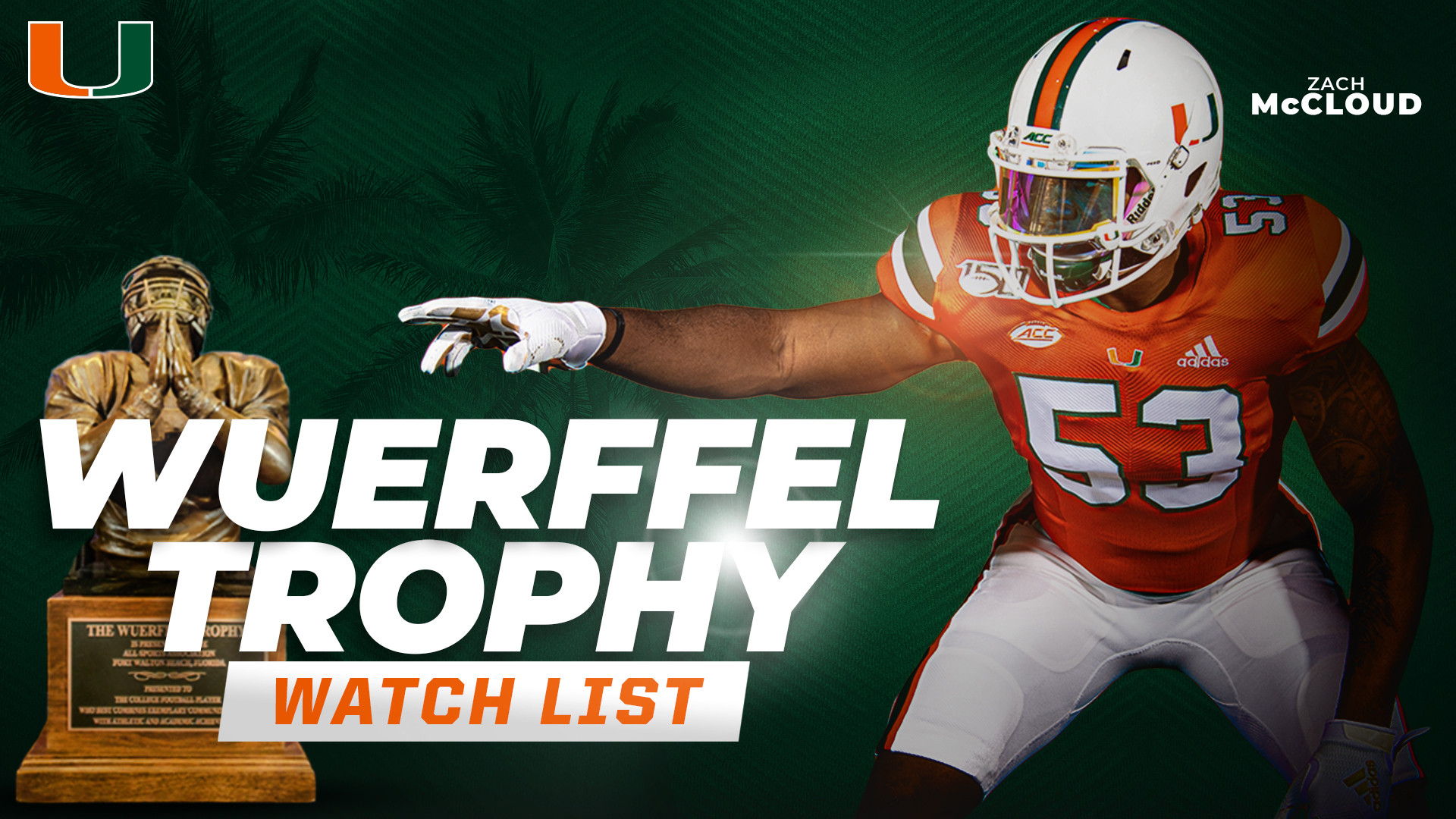 McCloud Named to Wuerffel Trophy Watch List