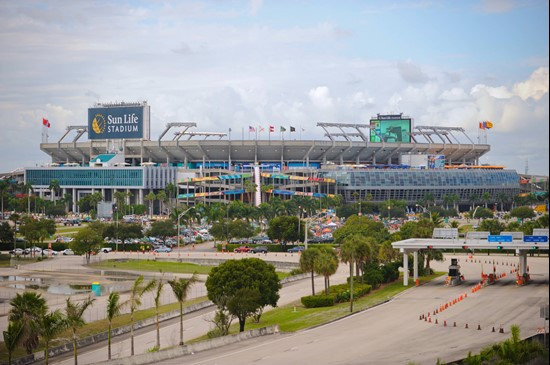Sun Life Stadium before a game between the University of South Florida Bulls and the Miami Hurricanes at Sun Life Stadium on November 27, 2010.  Photo...