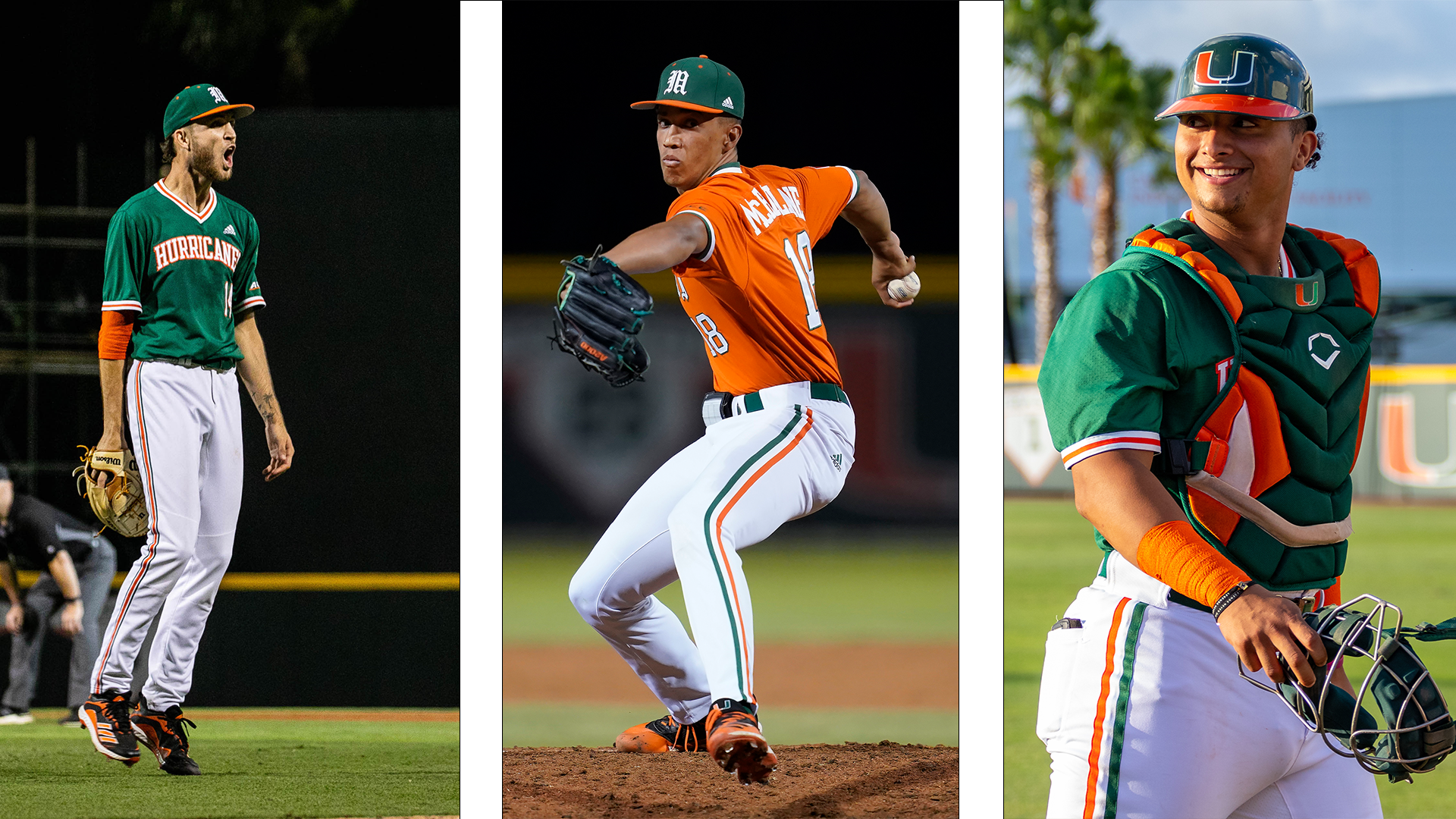 Three Hurricanes Selected in MLB Draft Monday