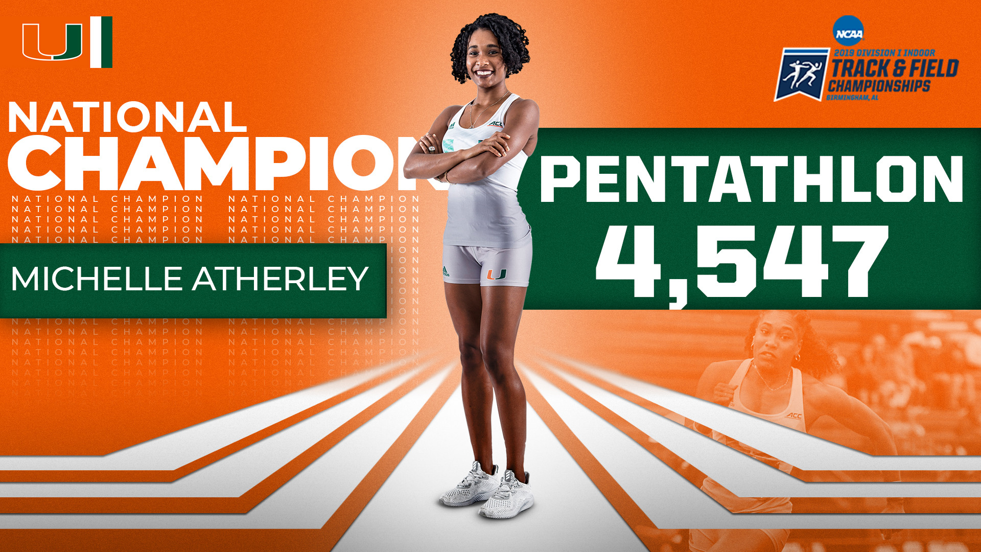 Atherley Dominates Pentathlon to Win National Title