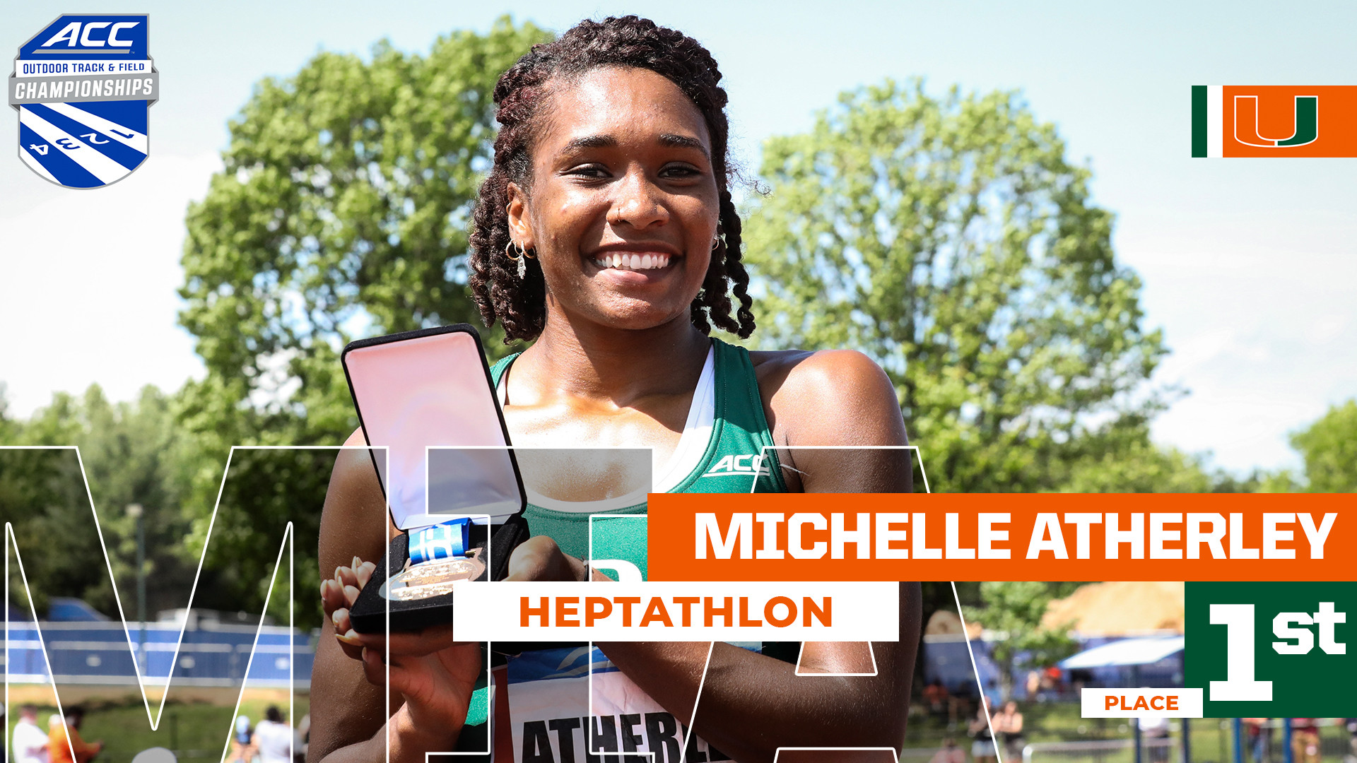 Atherley Defends ACC Outdoor Heptathlon Title