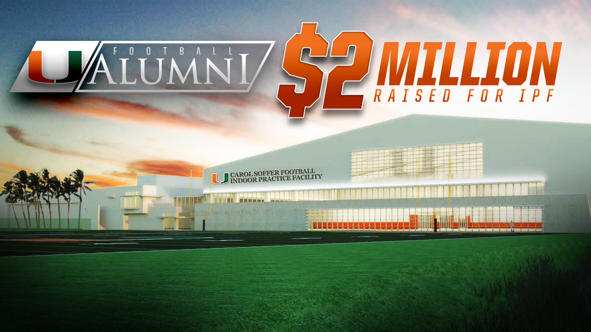 UM Football Alumni Collectively Raise $2 Million for Carol Soffer Football Indoor Practice Facility