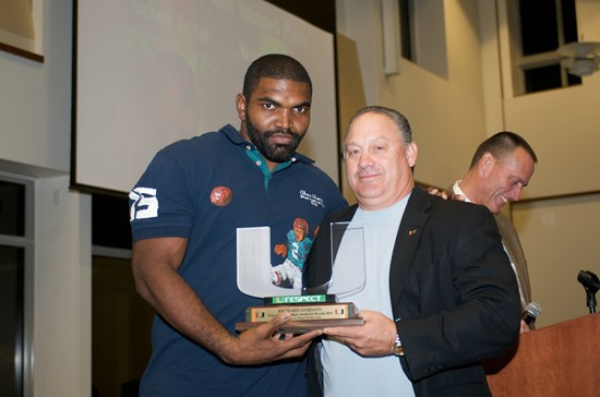 The University of Miami Annual Football awards ceremony was held at the Newman Alumni Center on the Coral Gables Campus on Sunday, December 12, 2010. ...