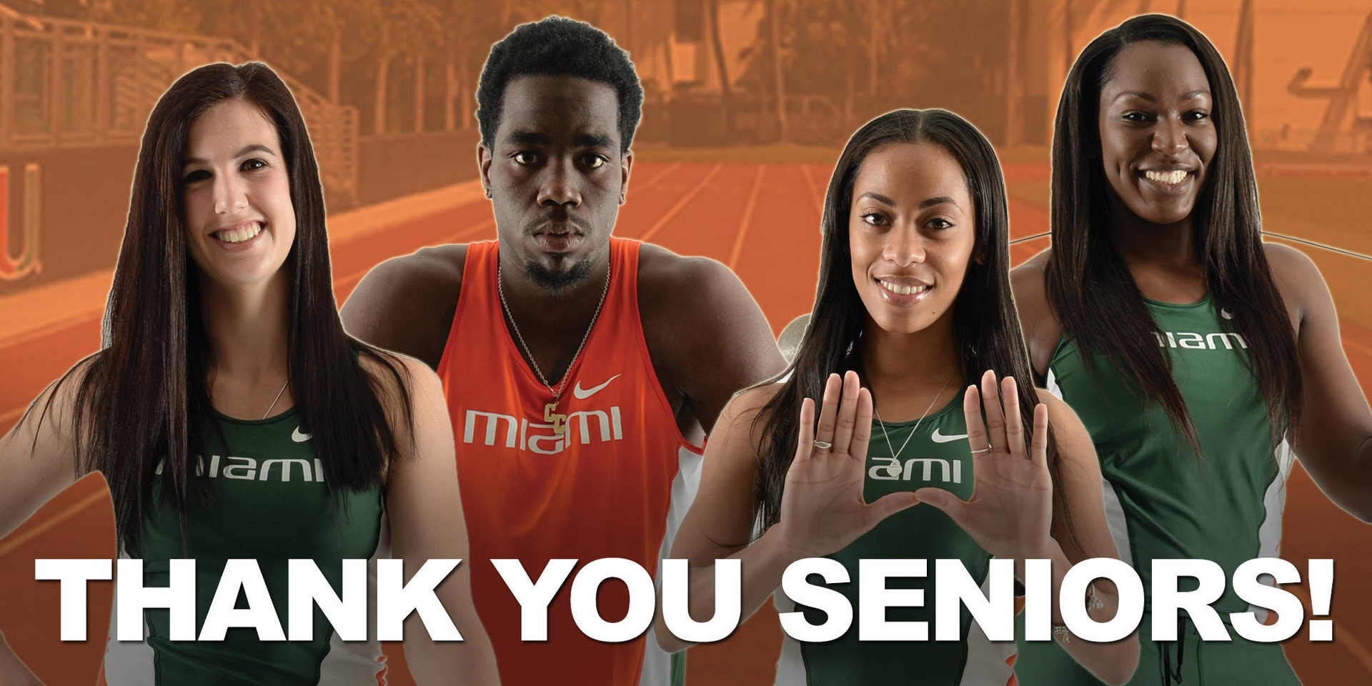 @MiamiTrack Honors Seniors at #UMAlumniMeet