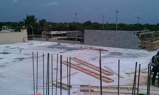 Construction on the Schwartz Center for Athletic Excellence - June 06, 2012.