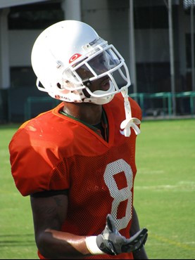 DeMarcus Van Dyke (8) at practice Tuesday morning at the Greentree Practice Fields.
