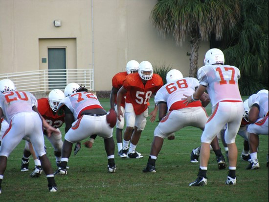 11-on-11 work at practice Sunday morning at the Greentree Practice Fields.