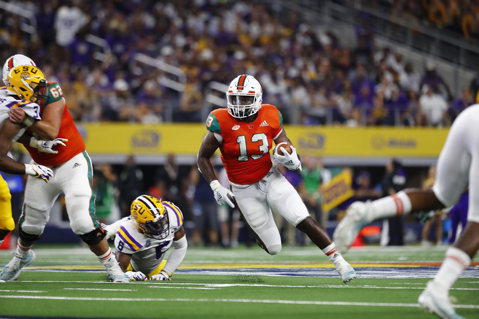 No. 8 Miami Falls To No. 25 LSU, 33-17