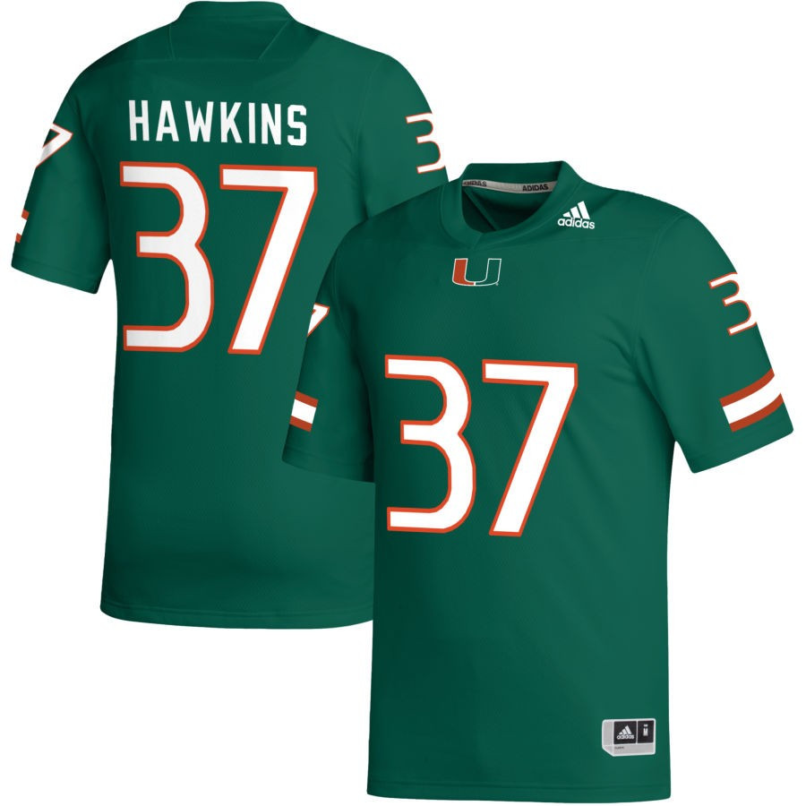 Men's adidas Green Miami Hurricanes NIL Replica Football Jersey