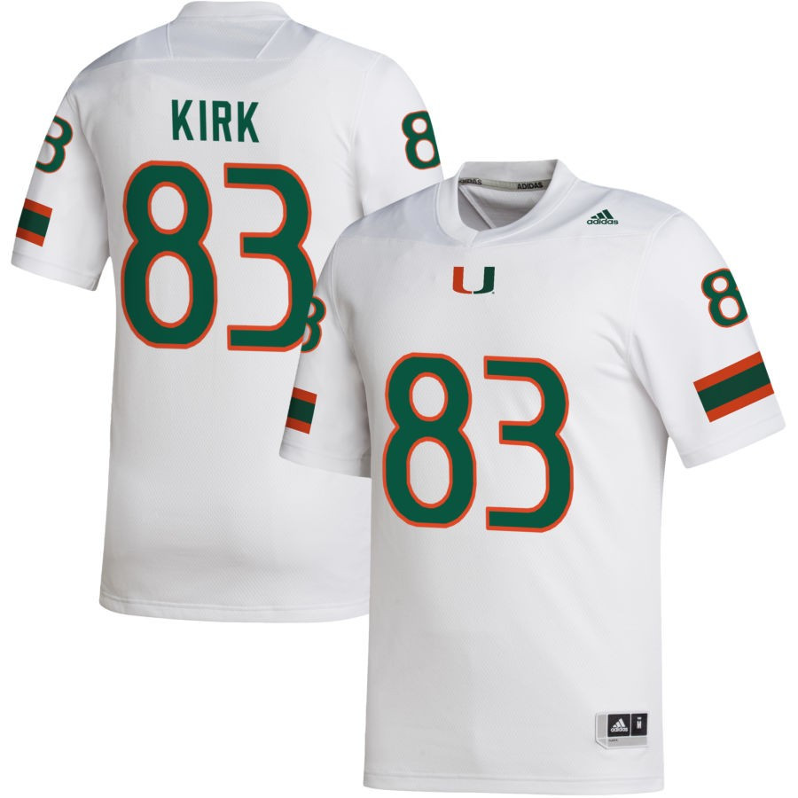 Men's adidas White Miami Hurricanes NIL Replica Football Jersey