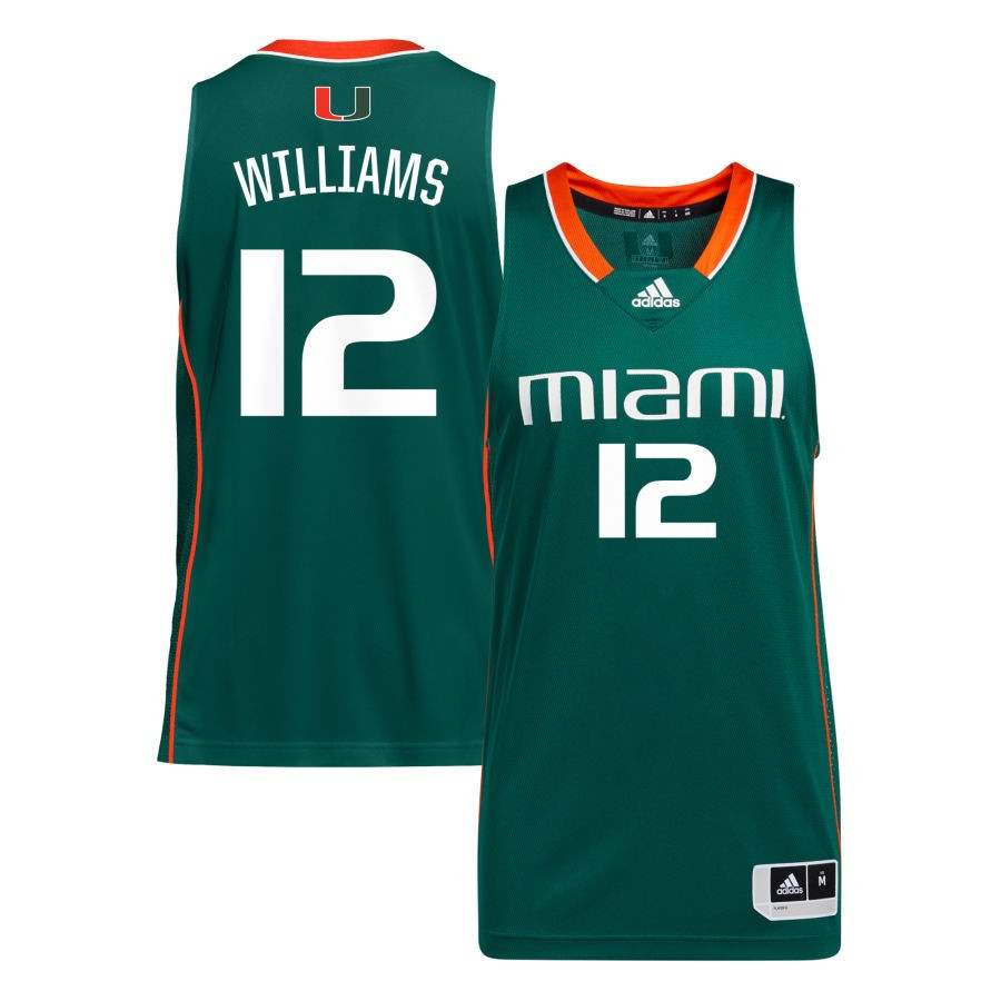 adidas Green Miami Hurricanes Women's Basketball Jersey