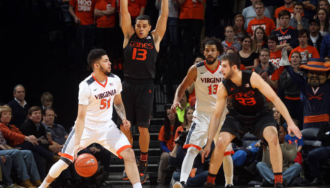 #8/9 Canes Fall at #13/11 Virginia, 66-58