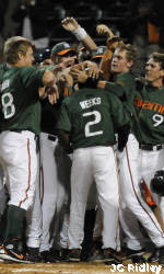 Miami Baseball Moves Up to No. 2 in Latest Polls