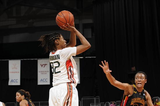 2011 Miami Hurricanes Women's Basketball vs Maryland - Morgan Stroman