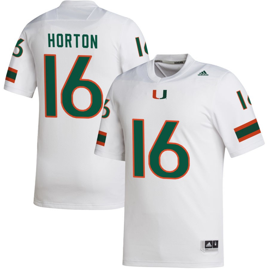 Men's adidas White Miami Hurricanes NIL Replica Football Jersey