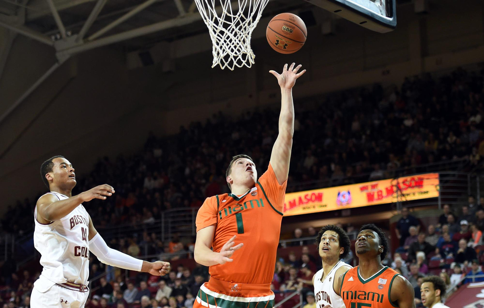 Miami Falls at Boston College, 72-70