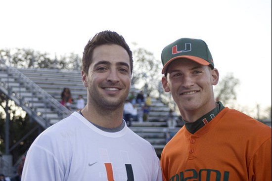 Ryan Braun (L) and Yasmani Grandal