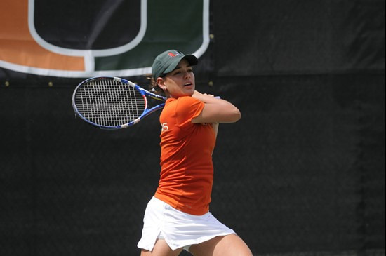 Sophomore Melissa Bolivar made up half of the Canes top doubles team as her and freshman Liat Zimmeran advanced to the NCAA Tournament.