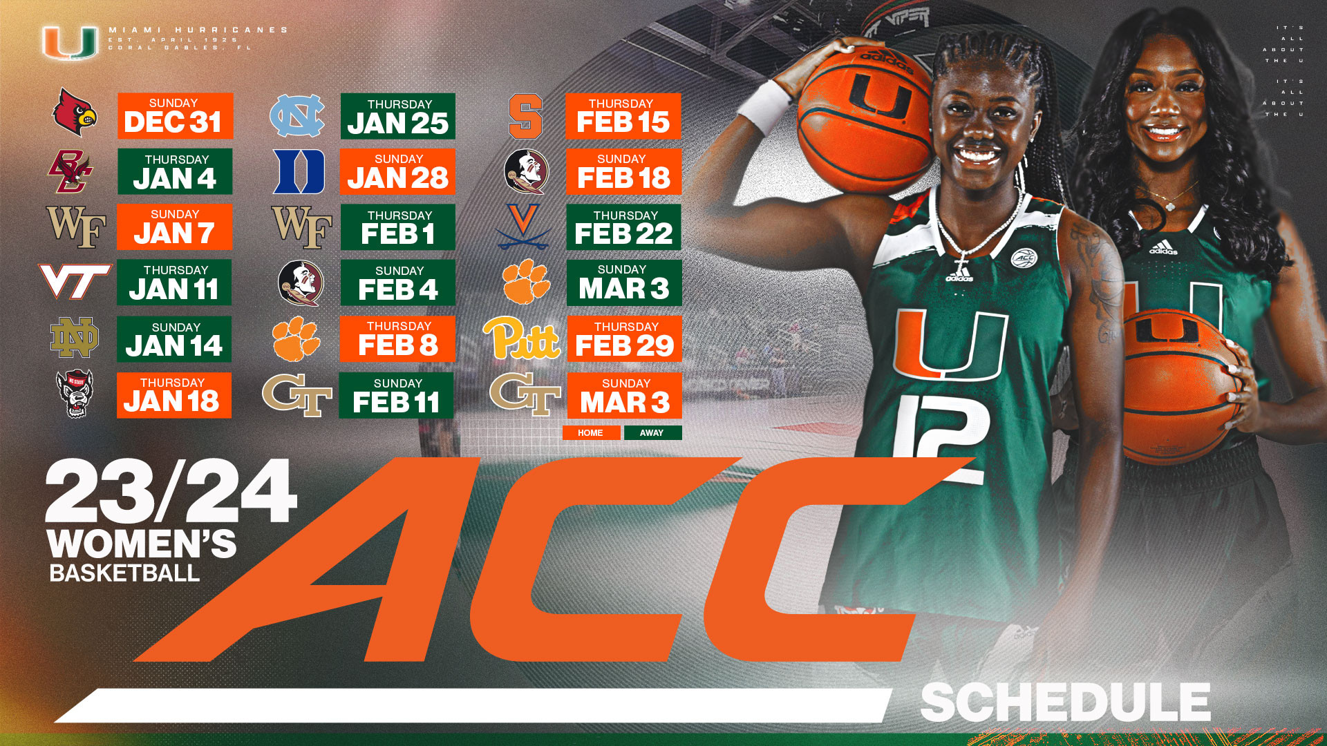 ACC Announces 2023-24 WBB Schedule