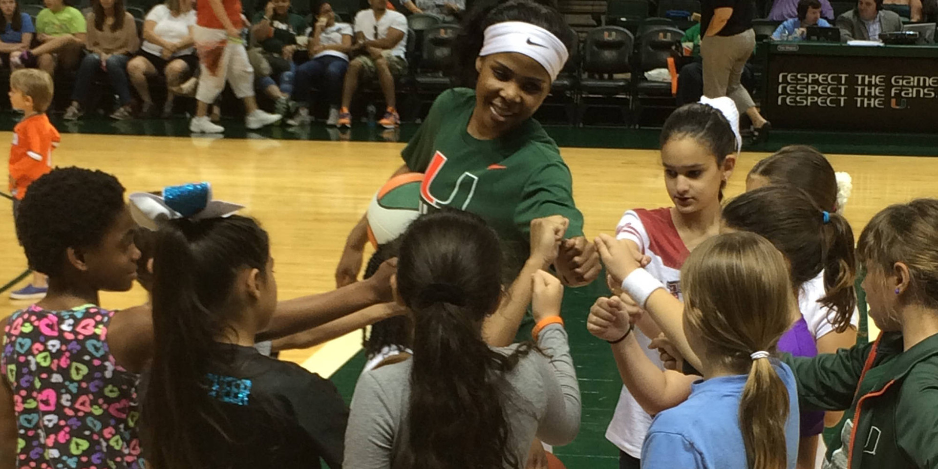 @MiamiWBB Postgame Kids Clinic