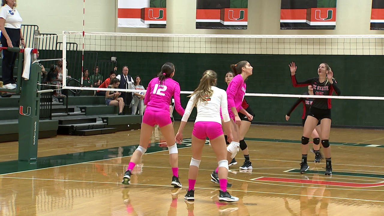 Canes Volleyball | Miami vs. NC State Highlights | 10.27.17