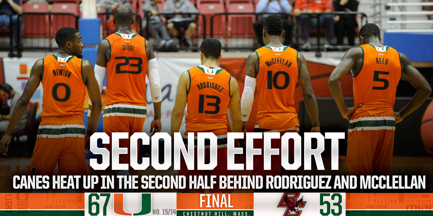 Canes Surge In Second Half, Beat Boston College