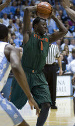 Scott Scores 15 in Miami's Loss to No. 8/7 UNC