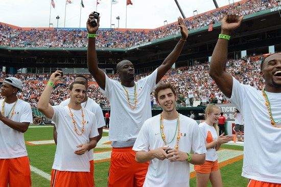 The University of Miami Hurricanes Basketball team was presented with their ACC Championship Rings during the game against the #12 ranked University...