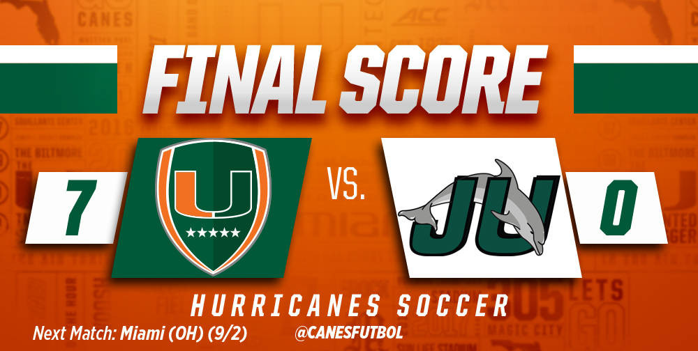 @CanesFutbol Posts Record-Setting 7-0 Win over JU