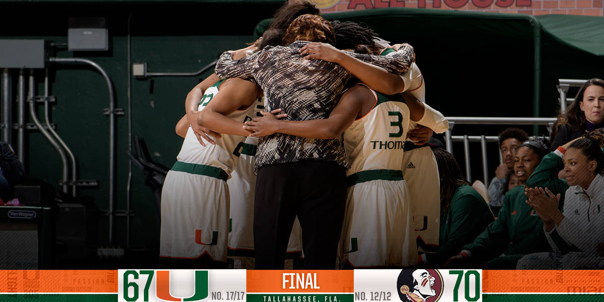 @CanesWBB Falls Just Short at No. 12 FSU