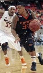 Hurricanes Drop ACC Tourney Opener To Hokies, 65-47