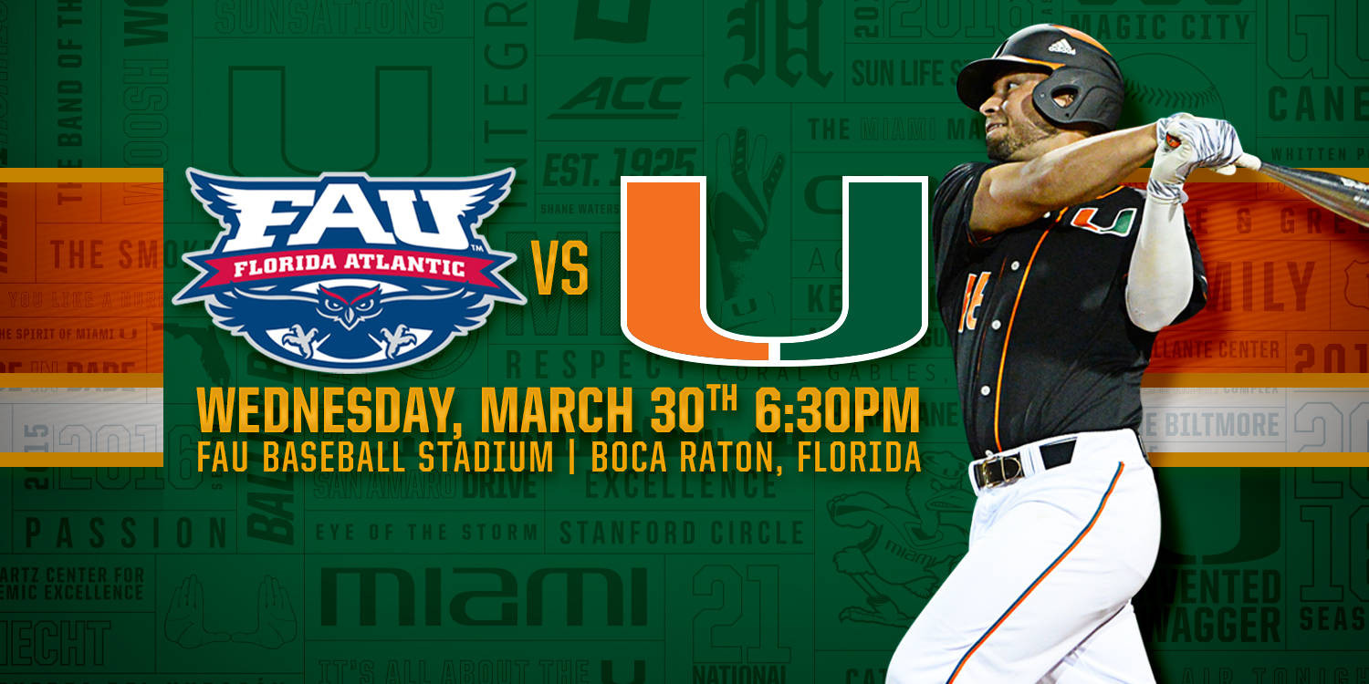 No. 3 Hurricanes Travel to FAU for Midweek Matchup