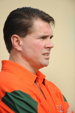 University of Miami head football coach Al Golden attended his first official Hurricanes' practice Saturday morning at the Greentree Practice Fields....