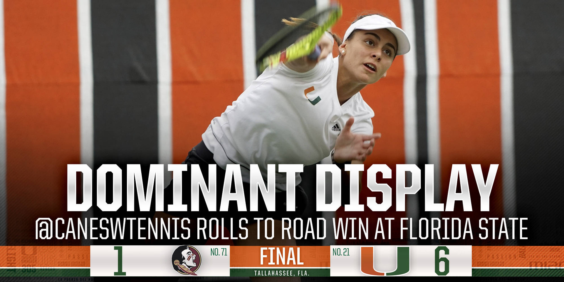 @CanesWTennis Cruises to 6-1 Road Win at FSU