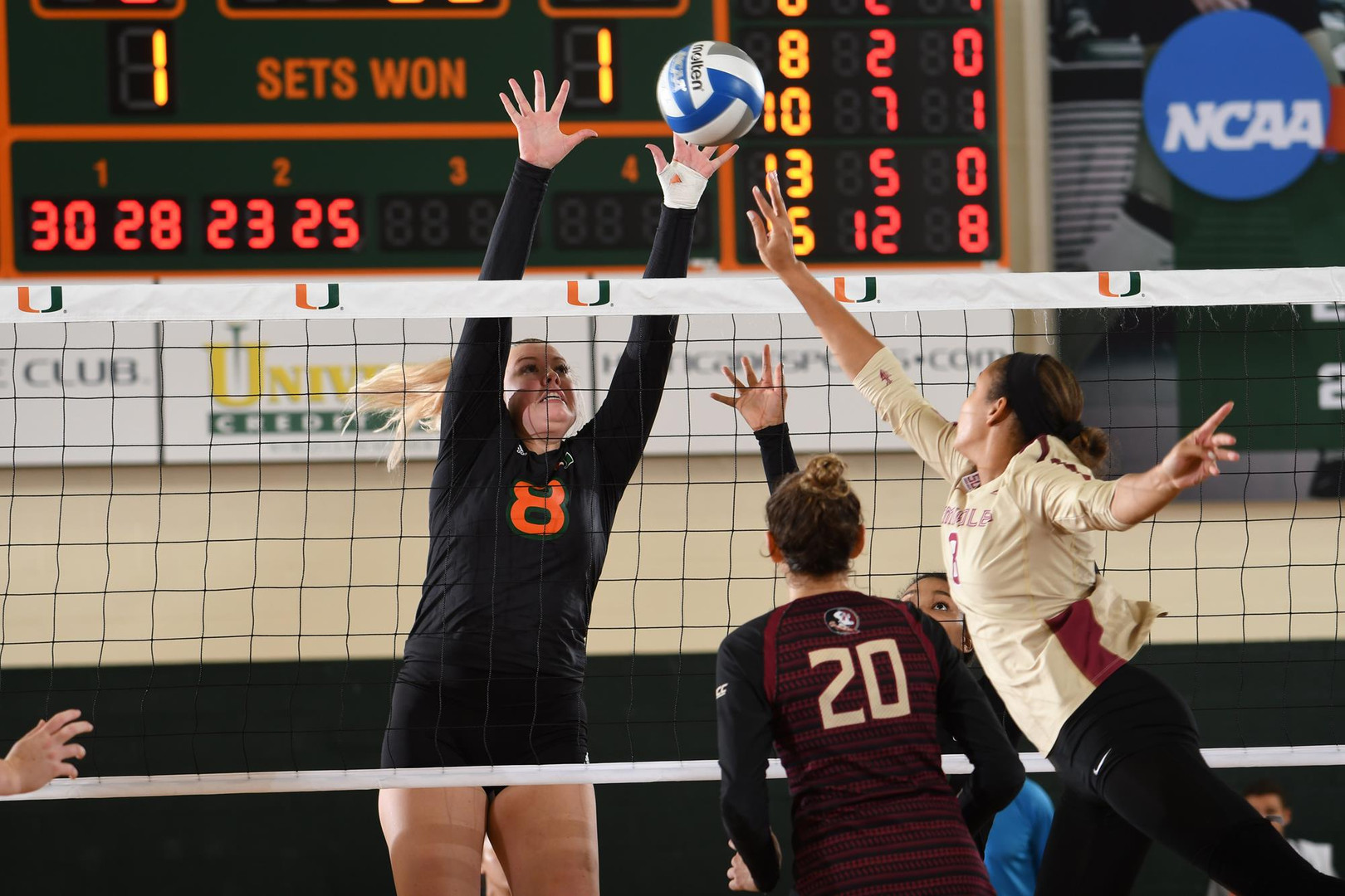 Miami Volleyball Drops 3-1 Decision to UNC