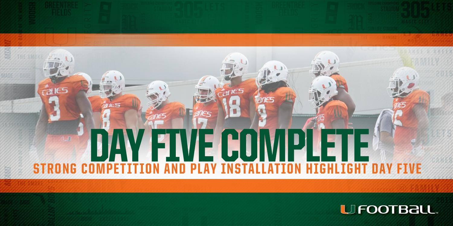 @CanesFootball Holds Day Five of #CanesCamp