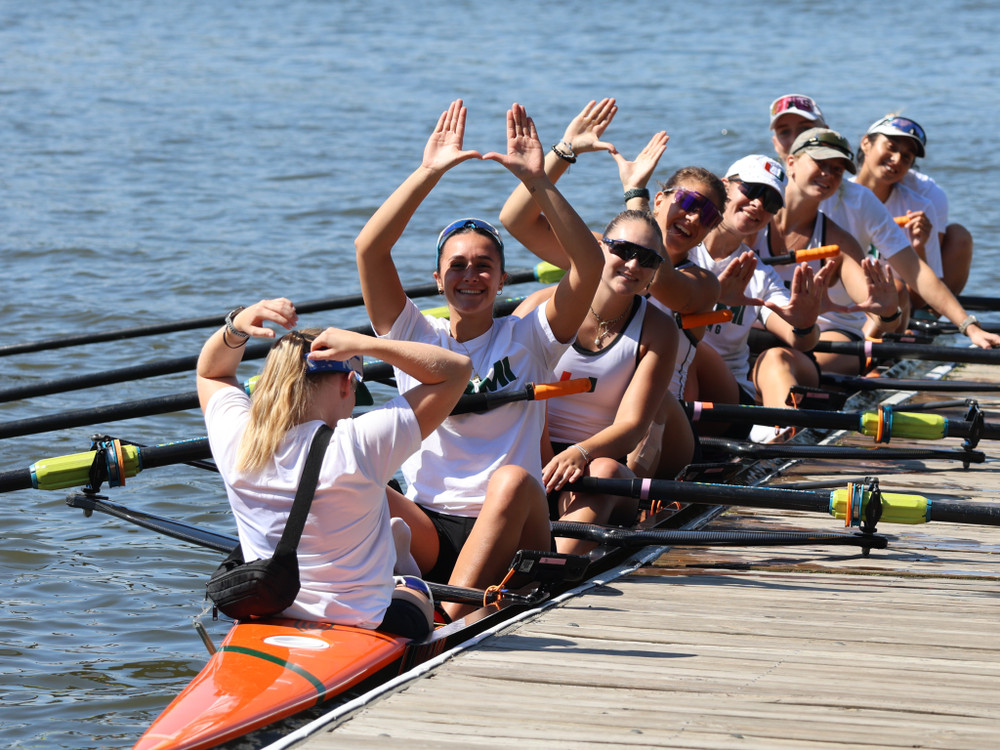 Miami rowing team at ACC championships
