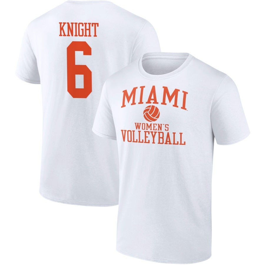 Men's Fanatics Branded White Miami Hurricanes Volleyball T-Shirt