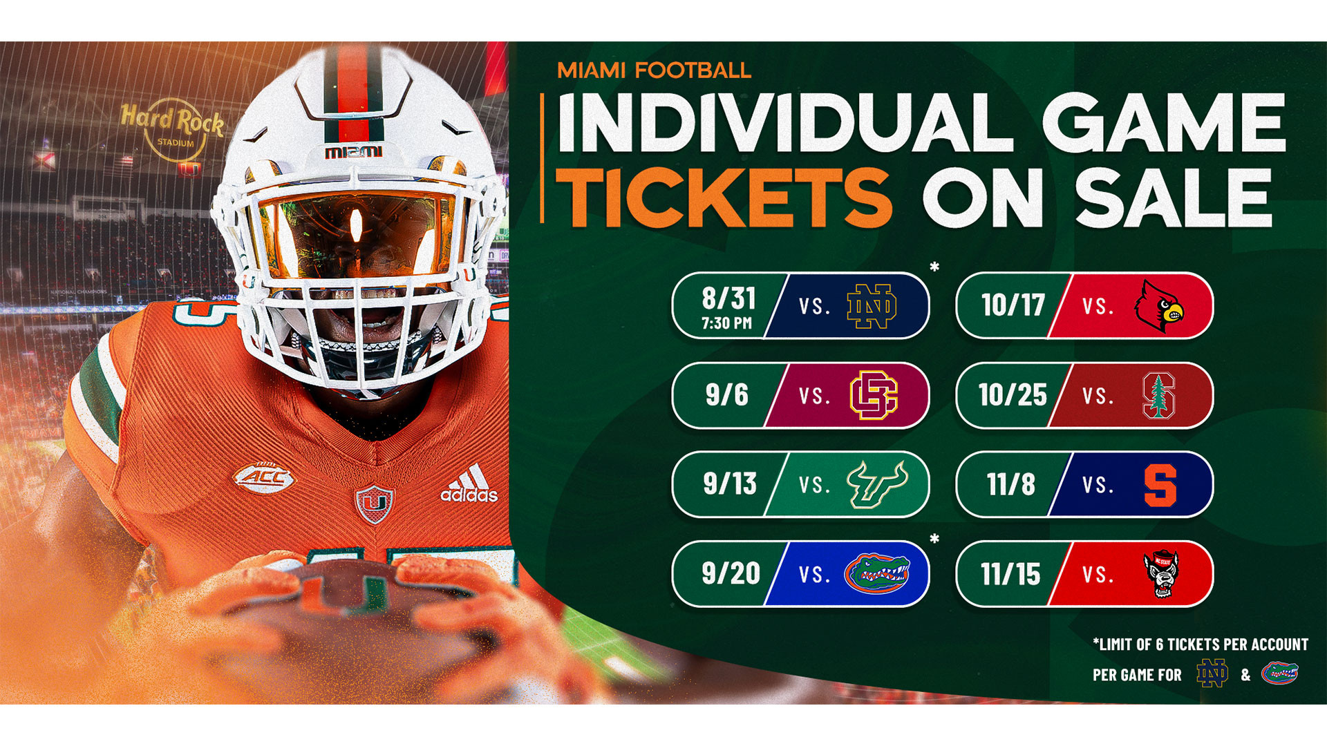 🏈 Individual Game Tickets