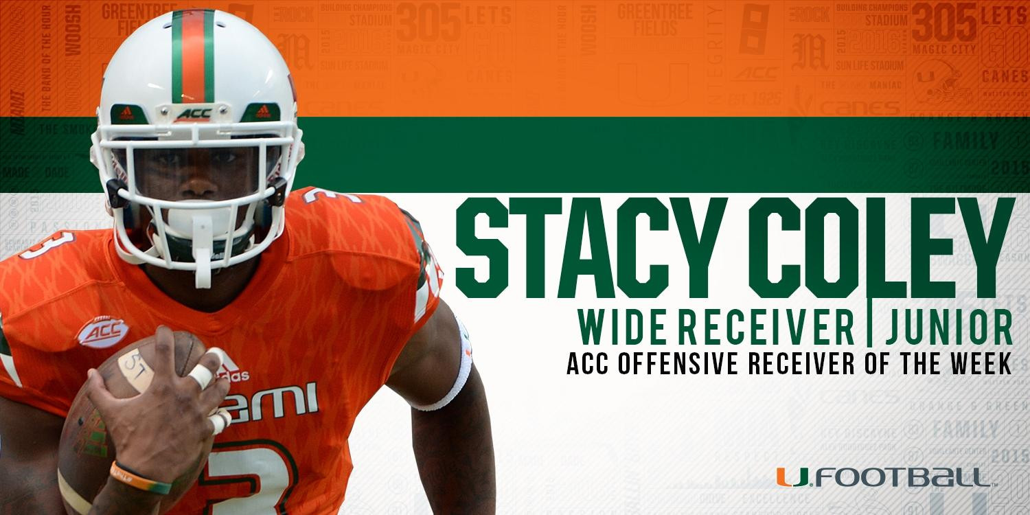 Coley Earns ACC Player of the Week Honors