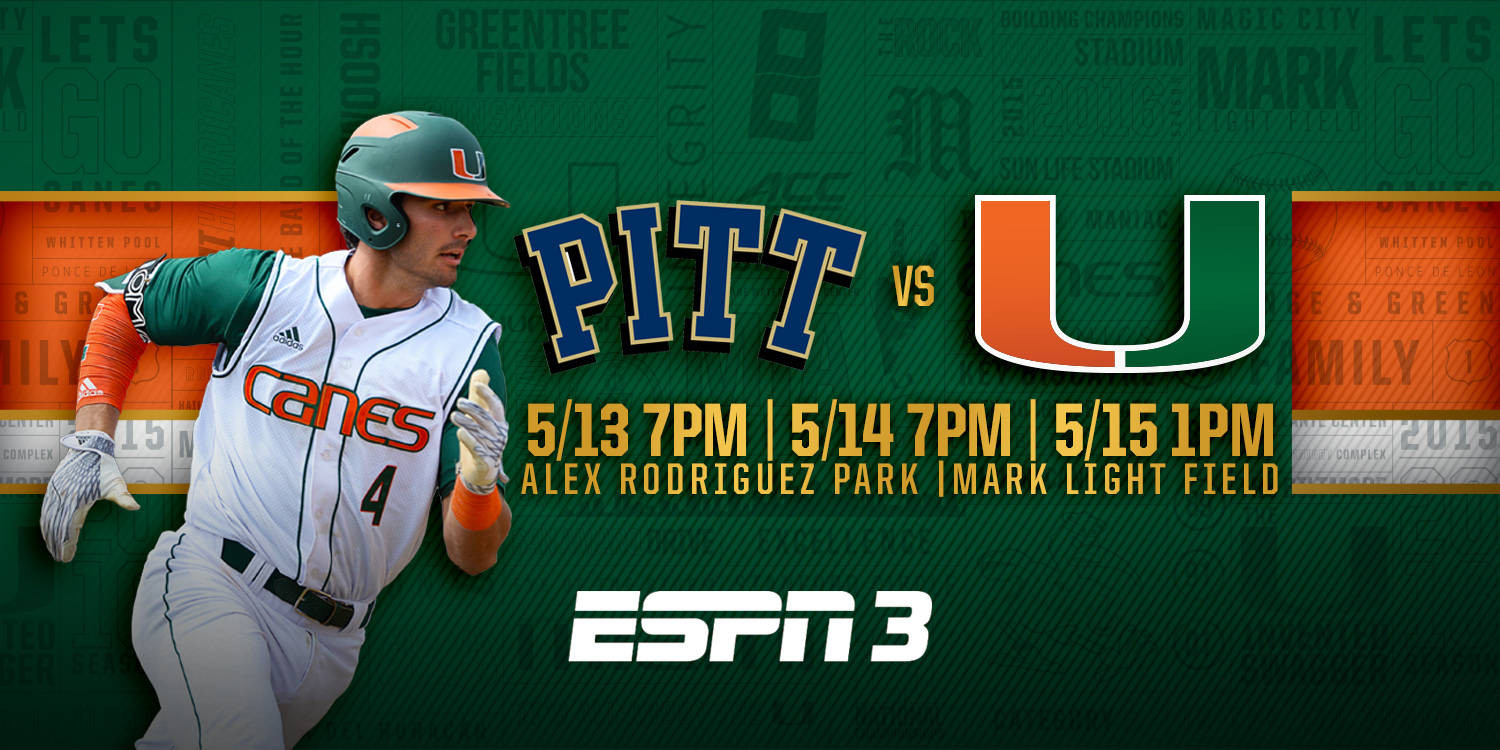 No. 4 Miami Hosts Pittsburgh in Final Home Series