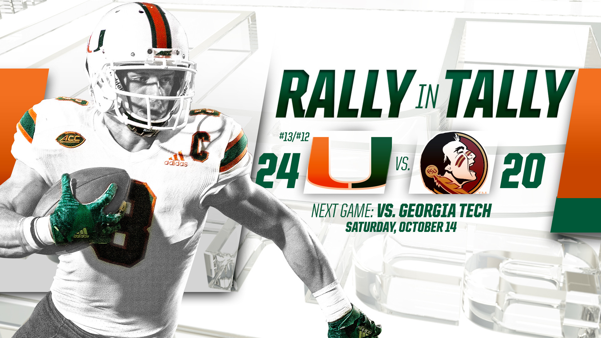 Canes Win Thriller at Florida State, 24-20