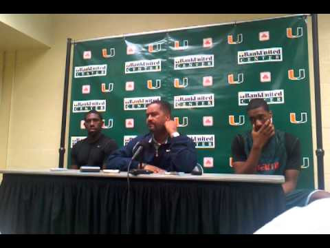 1/13/11 -- Coach Frank Haith, Malcolm Grant & Garrius Adams Media Availability