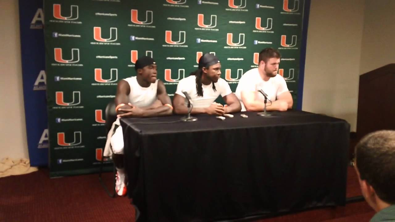 Miami - BC Postgame: Phillip Dorsett, Allen Hurns & Shane McDermott