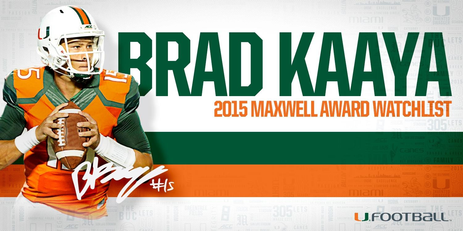 Kaaya Named To Maxwell Watch List